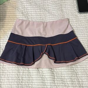 Purple and Navy Ruffle Skirt